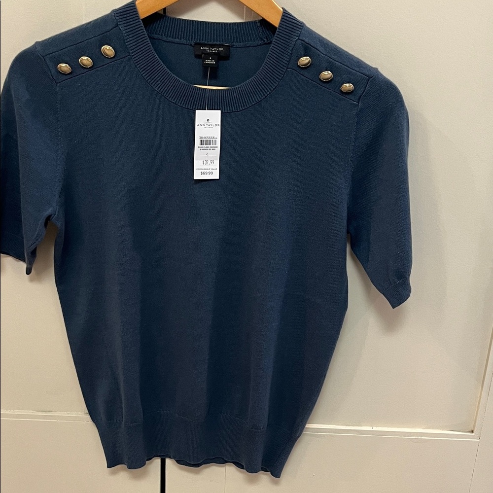 Ann Taylor Sweater small with Gold Button Accents